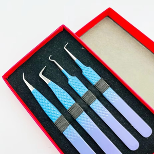 Pince à épiler professionnelle diamantée bicolore pour extensions de cils, anti-magnétique, 10 mm, en acier inoxydable massif, la plus vendue - Product Image 6