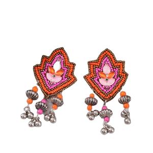 ต่างหูลูกปัดสีส้มสไตล์มหาวิทยาลัยต่างหูลูกปัดหลากสีออกแบบได้ตามต้องการเครื่องประดับสำหรับงานปาร์ตี้ในราคาที่ดีที่สุดต่างหูลูกปัด - Product Image 1