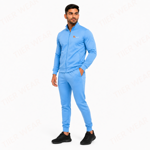 Herren Trainingsanzug Aktiver Lifestyle Zweiteiliges Sportset Jacke mit Reißverschluss Jogginghose Weicher Performance-Jersey Komfortabel - Product Image 2