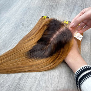 ผมต่อแบบมีโครงตรงแบบสองชั้นผ้าลูกไม้ของมนุษย์แท้จากคนเวียดนามสำหรับ100% ฤดูใบไม้ร่วง - Product Image 3