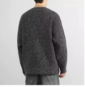 Pull Henley pour homme, à la mode, à manches longues, en tricot, col boutonné, chaud, confortable, décontracté, pull d'hiver, vente en gros - Product Image 2