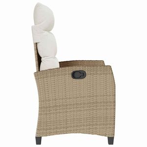 Sedia da Giardino Reclinabile in Rattan PE Beige Standard - Product Image 6