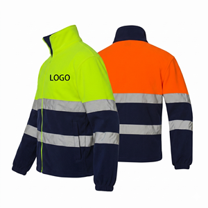 Wholesale CE Certified Digital Printed Cotton Lightweight Breathable Reflective Zipper Unisex Hi Vis Construction Safety <b>Jackets</b> - Product Image 3