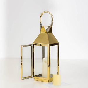 Farol Decorativo de Lujo de Metal y Vidrio con Acabado Plateado para Decoración del Hogar, Bodas y Navidad, Faroles Colgantes - Product Image 2