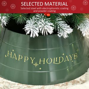 Gonna per Albero di Natale Verde Festiva da 26 Pollici, Collare per Albero di Natale in Metallo Fatto a Mano con Supporto in Ferro a 3 Pannelli, Decorazione Natalizia - Product Image 5