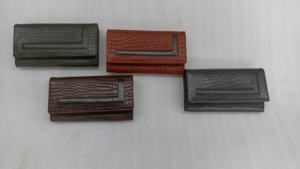 Pochette en cuir véritable pour femme, imprimé crocodile, fermeture à bouton, porte-monnaie tendance, portefeuille grande capacité, coton - Product Image 6