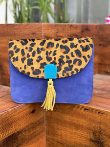Bolso Bandolera de Cuero Reciclado Estilo Occidental, Bolso de Mano de Cuero con Estampado Animal y Borla de Alta Calidad, Bolso Cruzado para Mujer - Product Image 3