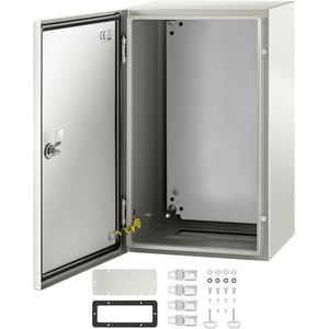 Boîte électrique en acier NEMA 4X 20 x 12 x 10 pouces, étanche à la poussière et à l'eau IP66, pour l'extérieur/l'intérieur, boîtier pour instruments électroniques - Product Image 1