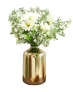 Jarrón Moderno de Lujo en Cobre Dorado Martillado para Decoración de Interiores de Hogar, Oficina, Hotel y Restaurantes - Product Image 2