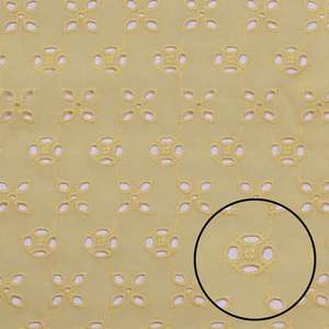 Tissu en coton tissé respirant et léger, brodé à l'œillet, très demandé pour la confection de robes, kurtis et hauts pour filles et femmes - Fil peigné - Product Image 1