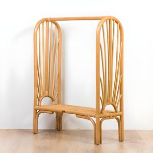 Porte-vêtements sur mesure, prix usine, rail à vêtements en rotin naturel, porte-vêtements en tissu de bonne qualité - Product Image 3