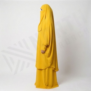 Jilbab Abaya Nida Clásico Hecho a Mano en Poliéster Transpirable para Mujeres Musulmanas, Ropa Islámica Modesta, Suministro de Fábrica al Por Mayor - Product Image 3