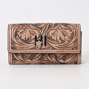 Cartera Trifold de Cuero Vacuno de Grano Completo, Estilo Vintage, Hecha a Mano, con Tarjetero - Product Image 1