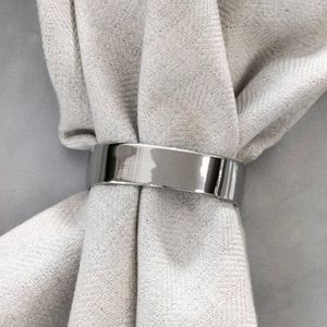 Modern Metal Napkin Ring 4.5cm Geometric Design Wedding <b>Table</b> Decoration - Product Image 3