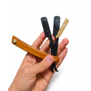 Professional Straight Razor Shaving Strop Premium Stainless Steel wood Handle <b>Barber</b> <b>Shaver</b> for Men Home Salon Grooming Use - Product Image 5