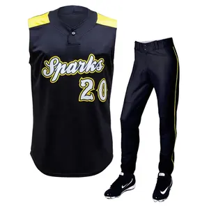 High Quality Plus Size Customized Logo Sportswear Men's Light Weight Baseball Uniform Sets 2025 Latest <b>Model</b> Quick Dry - Product Image 1