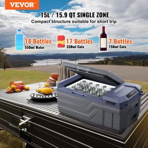 12/24V DC Portable Car Refrigerator 15L Single Zone Freezer -4 to 68F Adjustable Range 1L <b>12V</b> Car <b>Fridge</b> - Product Image 2
