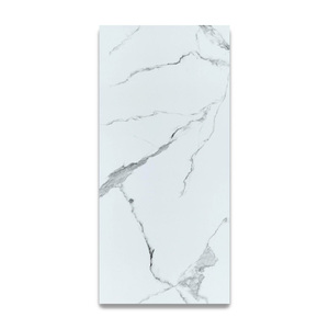 Carrelage en porcelaine poli brillant 60×120 cm, aspect marbre blanc, pour sol et mur - Product Image 1