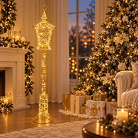 Petite lanterne de rue en bois avec fil doré, base cloche pagode, lumières féeriques LED à piles, décoration maison Ramadan Aïd, nouveauté