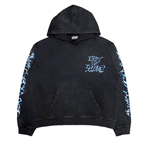 HO Sweat à capuche pour homme à manches longues, entièrement zippé, avec logo personnalisé, en coton 3D délavé à l'acide, respirant et à séchage rapide, avec capuche à visière ronde - Product Image 4