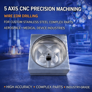 Usinage de précision CNC 5 axes, perçage par électroérosion à fil pour pièces complexes en acier inoxydable sur mesure, industries aérospatiales et médicales - Product Image 3