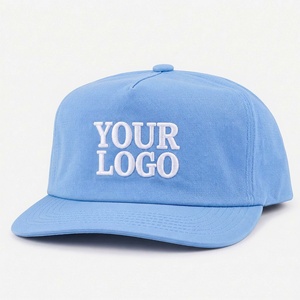Casquette tendance à 5 panneaux, profil haut, non structurée, devant carré, logo brodé personnalisé, style streetwear urbain - Product Image 3