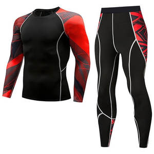 ชุดแรชการ์ดผู้ชายสีแดง ดีไซน์ใหม่ น้ำหนักเบา ประสิทธิภาพสูง สวมใส่สบาย คุณภาพสูง ระบายอากาศได้ดี ทรงเข้ารูป - Product Image 1