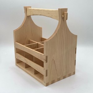 Caddie en bois moderne et durable avec poignée, organisateur de rangement portable pour cuisine, salle de bain et bureau - Taille/couleur/logo personnalisable - Product Image 5