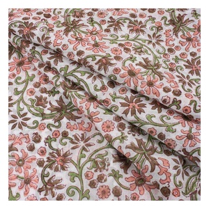 Nueva Llegada, Tela de Algodón con Estampado Floral Personalizado, Estampado a Mano para Ropa Suave, Venta al por Mayor - Product Image 2