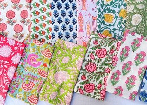 Assorted Napkin Set, Hand Block Printed Napkins, Bohemian Wedding Napkin, Mix And <b>Match</b> Cotton Table Napkins, Handmade In India - Product Image 2