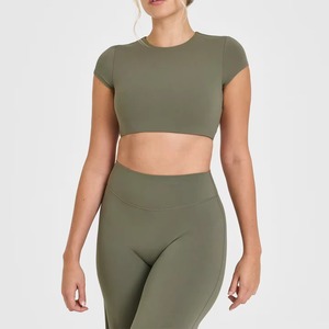 Camiseta Corta de Verano para Mujer, Talla Grande, Transpirable, con Logotipo Personalizado al por Mayor, Camiseta a Cuadros Suave y Delgada, Sexy, Lisa, para Damas - Product Image 1