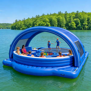 Plateforme Gonflable Flottante d'Été pour Parc Aquatique, Combo Amusant avec Canapé, Tente et Trampoline Intégré en PVC, pour 5 à 10 Personnes - Product Image 5