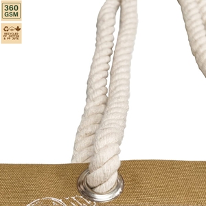 Sac de plage en toile de coton non laminée de 12 onces, sac de voyage de plage 44x45x15 cm, logo personnalisé, vente en gros, OEM, marque privée, modèle SNC50 - Product Image 2