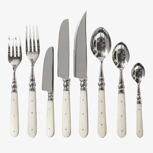 High Quality Modern Mirror Polish Stainless Steel Cutlery Set with <b>Handles</b> Flatware for Home and Hotel <b>Kitchen</b> Use - Product Image 1