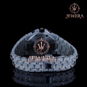 High Quality Stainless Steel Moissanite Diamond Hip Hop Wristwatch with Waterproof Design for Business Travel Casual Wear - Product Image 5