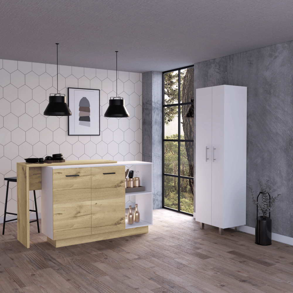 White /Light Oak Color