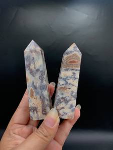 คริสตัลบาติกแจสเปอร์ธรรมชาติ 25×25×95 มม. ออบีลิสก์พลอยขัดเงา หินบำบัดเพื่อการตกแต่ง - Product Image 6