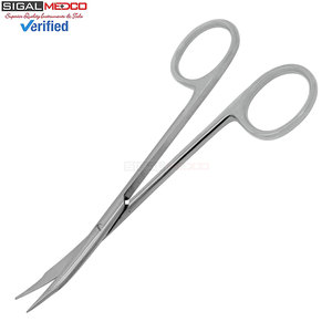 Tijeras de Tenotomía Steven 4.5 Curvas Plateadas O.R. Instrumentos Quirúrgicos Manuales de Acero Alemán de Primera Calidad, Súper Afilados, Certificados CE - Product Image 1