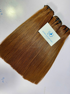 Prix d'usine Extensions de cheveux humains vietnamiens 100% Remy, tissées, permanentées, pour mèches de tissage lisses marron bicolores - Product Image 6