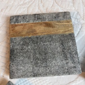 Round <b>Wood</b> Marble Coaster <b>Set</b> by NEHA ENTERPRISES Elegant Handmade <b>Tea</b> Coffee Drink Coasters - Product Image 3