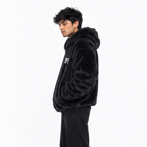 Veste en fausse fourrure de haute qualité, entièrement zippée, à capuche, chaude, streetwear, vêtements d'hiver, sweat-shirts en molleton de coton pour hommes, personnalisés, mode Y2K US - Product Image 3