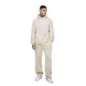 Survêtement décontracté personnalisé avec logo, respirant, marron, coupe oversize, col montant zippé, pour homme, hiver, grande taille, vêtement de sport chaud - Product Image 1