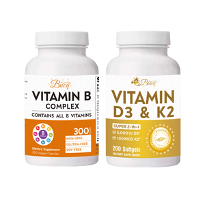 Suplemento de Vitaminas del Complejo B para Adultos de Marca Propia, Rico en Ácido Fólico, Niacina, Tiamina, Calcio, Cápsulas Vegetarianas para Recién Nacidos, 300 - Product Image 4