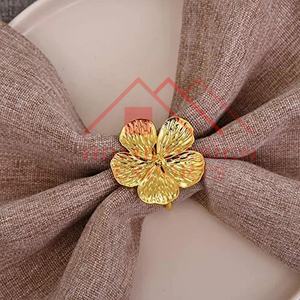 Rond de serviette à fleurs en métal Rond de serviette décoratif pour table d'hôtel et de restaurant Dernier arrivage Vente en gros Rond de serviette fantaisie Best-seller - Product Image 6