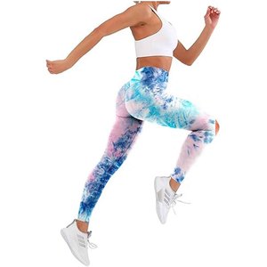 Leggings de sport sans couture taille haute pour femme, pantalon de yoga, extensible, respirant, pour la course et l'entraînement en salle de sport, effet push-up - Product Image 3