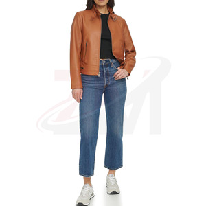 Chaquetas de Cuero con Cierre, Chaquetas de Cuero PU Genuino para Motocicleta, Otoño Invierno, Marca de Lujo, Chaquetas de Cuero para Mujer 2026, Diseños Personalizados - Product Image 4