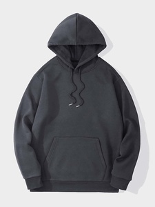 Sweat à capuche gris pour homme avec citation inspirante imprimée, streetwear décontracté, polaire chaud, coupe confortable, hiver - Product Image 3