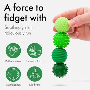Sfere Magnetiche in Silicone per Fidget Cube, Divertenti per Adulti, Allevia lo Stress con Superficie Testurizzata a Onde e Nervature - Product Image 2