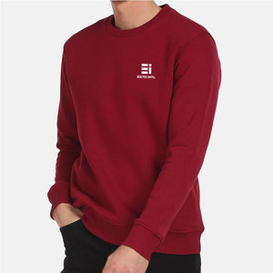 เสื้อสเวตเชิ้ตผู้ชายผ้าฝ้ายฟลีซ 100% สำหรับฤดูหนาว สกรีนโลโก้ได้ตามต้องการ เสื้อฮู้ดแบบสวมหัว คอกลม หนานุ่ม ขายส่ง - Product Image 1