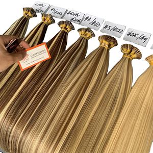 Extensiones de Cabello Humano Vietnamita Remy I Tip 100% Natural, Doble Trama, Cabello Virgen Sin Procesar, Liso, Trama Doble a Máquina - Product Image 1